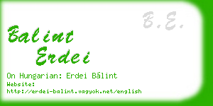 balint erdei business card