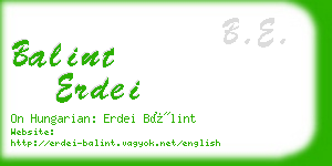 balint erdei business card